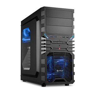 Gaming case Sharkoon VG4-W Blue, with window kit
