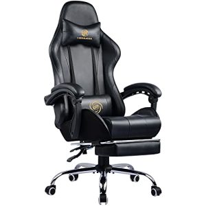 Gaming chair LUCKRACER gaming chair massage with footrest