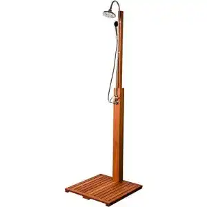 Gartendusche stilista cascata aus 100 shorea hartholz geoelt