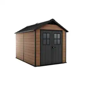 Gartenhaus kunststoff keter newton 7511 wood braun