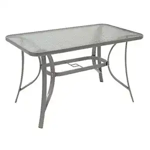 Gartentisch degamo florenz 70x120cm aus metall glas