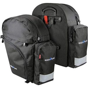 Bagaj rafı çantası KlickFix bisiklet çantası sırt çantası, siyah, M