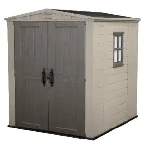 Geraeteschuppen keter geraetehaus factor 6x6 beige 6 2mc2b3