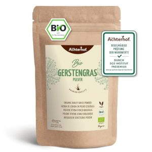 Hierba de cebada vom-Achterhof en polvo orgánica (500g) de cultivo alemán