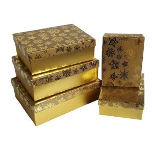 Caja regalo Bambelaa! Cajas de cartón con diseño navideño.