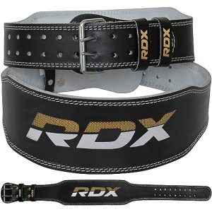 Vægtløfterbælte RDX læder 4” og 6”, 10 justerbare huller