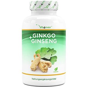 Gingko Vit4ever Ginkgo + Ginseng, 365 comprimidos, extracto especial