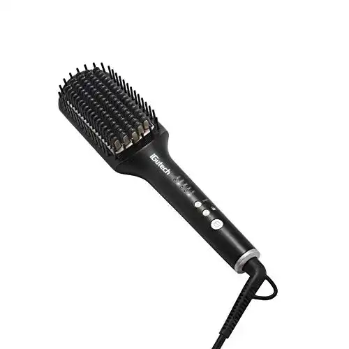 iGutech Haarglätter Bürste mit Hitzeschutz für verschiedene Haartypen