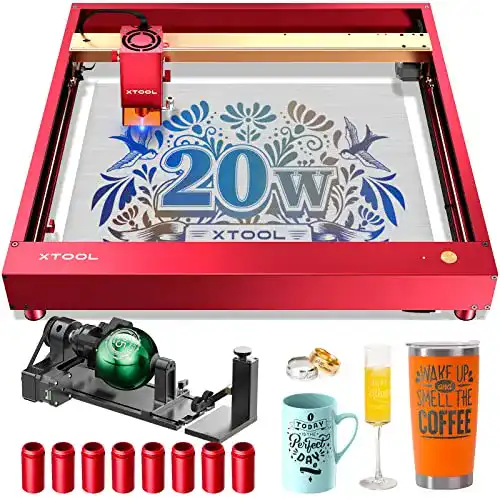 Graviermaschine xTool D1 Pro Laser mit RA2 Pro und 20W Leistung