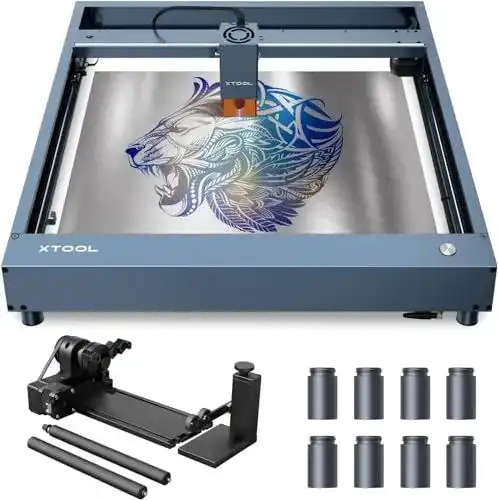xTool D1 Pro Lasergravierer mit RA2 Pro Rotary und 60W Leistung