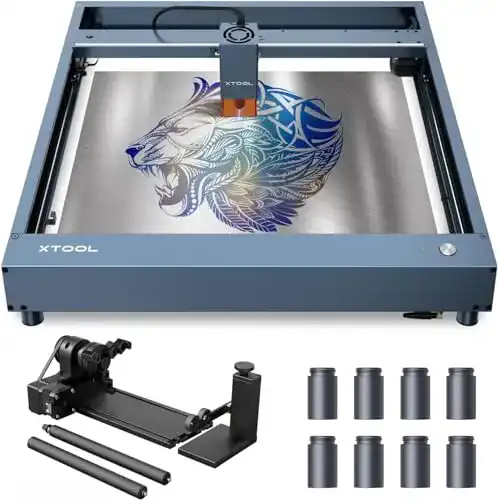 xTool D1 Pro Lasergravierer mit RA2 Pro Rotary und 60W Leistung