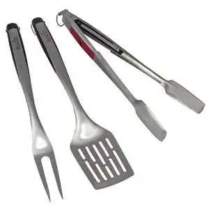 Grillbesteck char broil 140 767 comfort grip 3 teilig edelstahl
