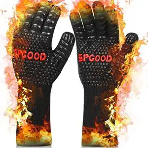 Grillhandschuhe spgood hitzebestaendig grillhandschuh