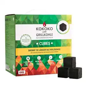 Grillkohle mcbrikett kokoko cubes premium 8 kg bio kokos