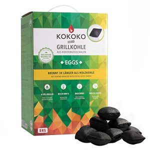 Charcoal McBrikett KOKOKO EGGS Premium, 8 kg de coco orgánico
