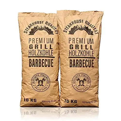 Grillkohle QEEROYO Knight’s Firewood 20 kg (2×10 kg) Holzkohle