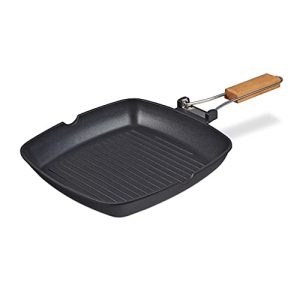Relaxdays grill pan, suitable for induction, non-stick coated
