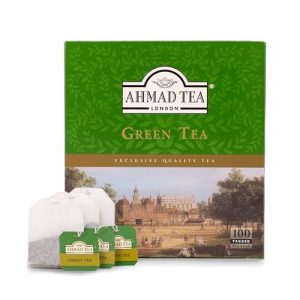 Groene thee Ahmad Tea 100 theezakjes met band/gelabeld, 200 g