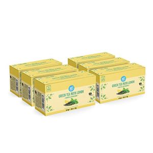 Grüner Tee Happy Belly Amazon-Marke: mit Zitrone, aromatisiert