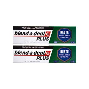 Crème adhésive Blend-a-dent 2x Blend a dent Plus DUO PROTECTION menthe