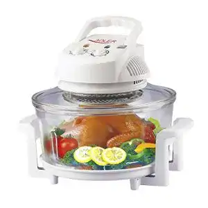 Halogenofen adler ad 6304 heissluftofen weiss transparent