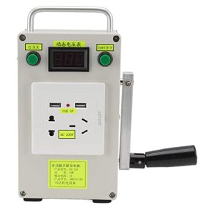 Tnfeeon Hand Crank Generator Portable Emergency Power Generator