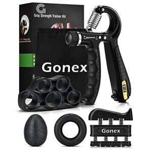 Handtrainer Gonex fingertrainer med räknefunktion, set om 5