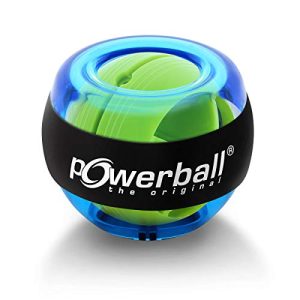 Kézi edző Powerball Basic, giroszkópos, átlátszó kék