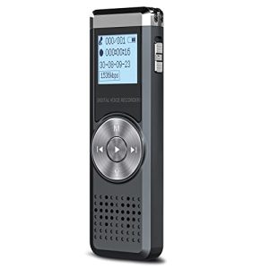 Gravador prático, ditafones digitais KINPEE, áudio de 16 GB