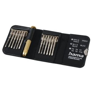 Herramienta para teléfono móvil Hama juego de destornilladores mecánicos de precisión mini