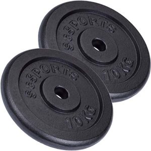 Placas de peso ScSPORTS ® simples/conjunto, Ø 30/31 mm ferro fundido
