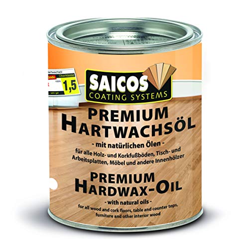 Hartwachsöl Saicos Premium 3200 Seidenmatt farblos, 0,75 Liter - hartwachsoel saicos premium 3200 seidenmatt farblos 075 liter