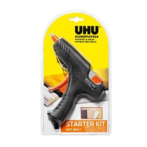 Kit inicial de pistola de cola quente UHU Hot Melt (pistola + 6 cartuchos)
