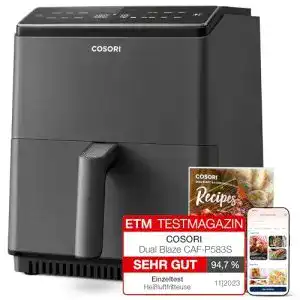Heißluftfritteuse Cosori XXL Dual Blaze 6,4 L (1,8 kg) mit Wifi