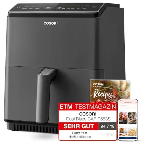 Heißluftfritteuse Cosori XXL Dual Blaze 6,4 L (1,8 kg) mit Wifi