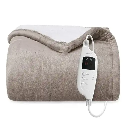 Heizdecke Bedsure klein mit Abschaltautomatik und 8 Heizstufen