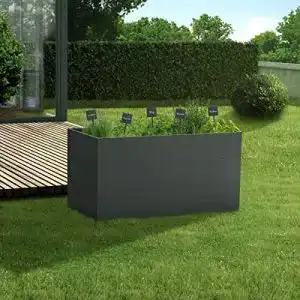 Hochbeet metzler fuer garten stahl in anthrazit gartenbeet