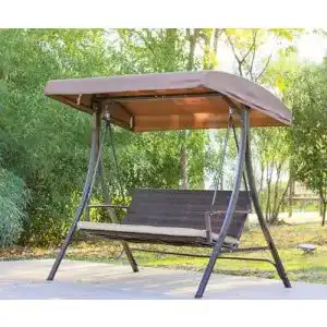 Hollywoodschaukel angel living gartenschaukel rattan 3 sitzer