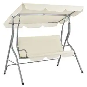 Hollywoodschaukel juskys 3 sitzer mit verstellbarem dach