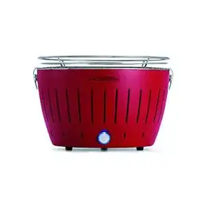 Holzkohlegrill lotusgrill classic feuerrot g340 rot tischgrill