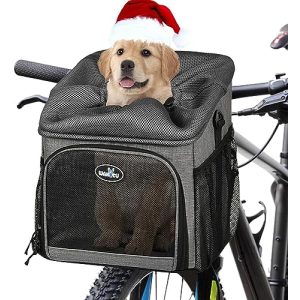 Dog bike basket wakytu bike baskets for dogs, front