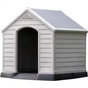 Hundehuette curver grau wasserdicht uv bestaendig pvc