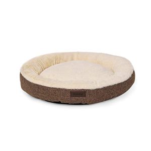Almofada para cachorro lionto sofá redondo para cachorro gato cama donut, 65 cm
