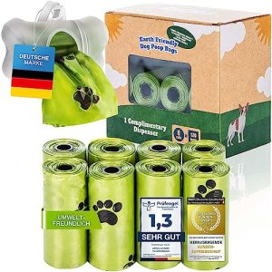 Alle Pets United ® BI0 hundeavfallsposer med dispenser, komposterbare