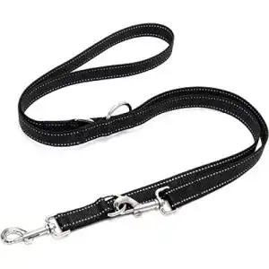 Hundeleine happilax 2m verstellbar schwarz reflektierend