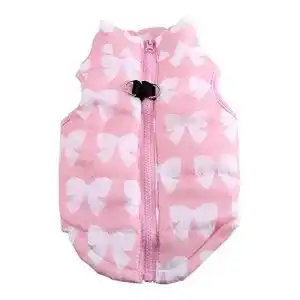 Hundemantel filfeel hundejacke fuer den winter mit schleife