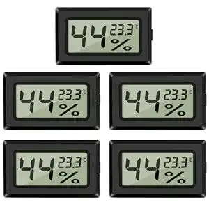 Hygrometer eeekit 5 pack lcd digital thermometer mini digital