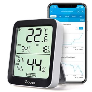 Hygrometer Govee termometer indendørs, LCD digital