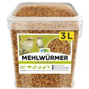 Nourriture pour hérisson EWL, produits naturels, vers de farine séchés, 3 litres.