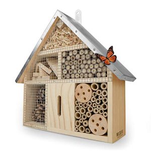Insect hotel WILDLIFE FRIEND made of natural wood and metal